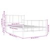 vidaXL Bedframe met hoofd- en voeteneinde metaal zwart 90x190 cm