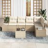 vidaXL Tuin Sofa Set 6 pcs Beige poly rattan