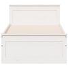 vidaXL Bedframe zonder matras met hoofdbord grenenhout wit 90x200 cm