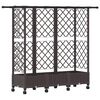vidaXL Verhoogd Bed met Trellis en Dak Bruin 164 x 40 x 127 cm PP