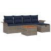 vidaXL Tuinbankenset 6 st Grijs poly rattan