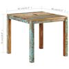 vidaXL Eettafel 82x80x76 cm massief gerecycled hout