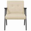 vidaXL Fauteuil Cr&egrave;me 59 x 75 x 78 cm Stof