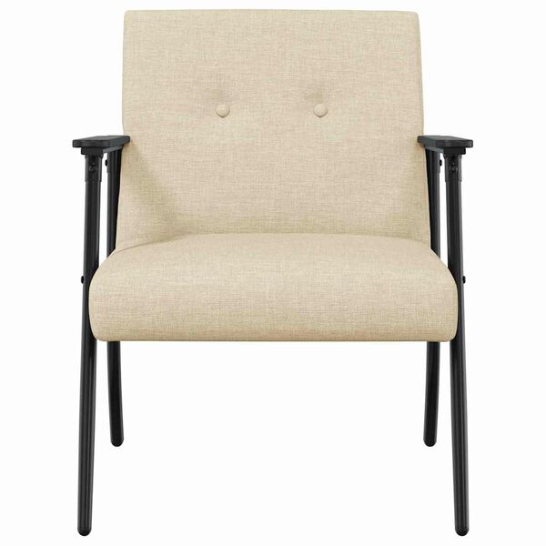 vidaXL Fauteuil Cr&egrave;me 59 x 75 x 78 cm Stof