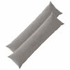 vidaXL Kussensloop 2 pcs HEERLEN Lichtgrijs 40 x 145 cm corduroy
