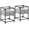 vidaXL Nachtkastjes 2 st 40x40x55 cm bewerkt hout grijs sonoma