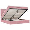 vidaXL Ottoman bed met matrassen en LED's 200x200cm fluweel roze