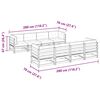 vidaXL 9-delige Loungeset met kussens massief grenenhout