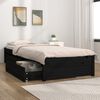 vidaXL Bedframe met lades zwart 90x190 cm