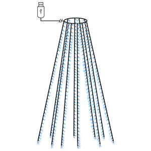 vidaXL Kerstboomverlichting met 400 LED's blauw net 400 cm