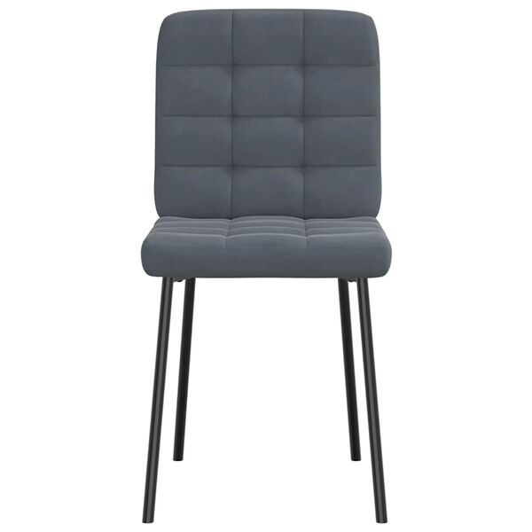 vidaXL Eetkamerstoelen 2 st fluweel donkergrijs