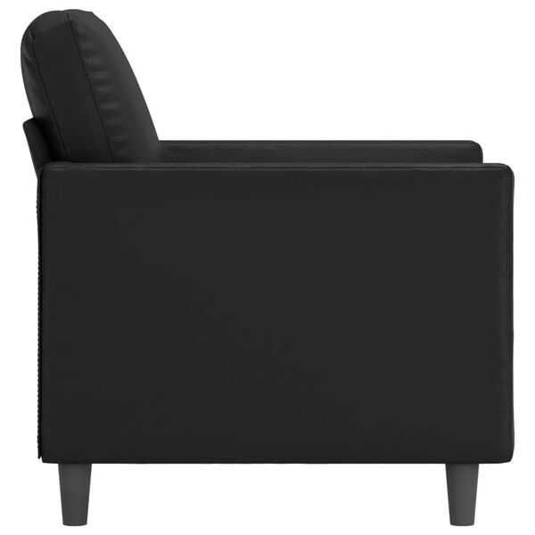 vidaXL Fauteuil 60 cm kunstleer zwart