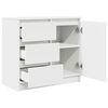 vidaXL Dressoir met lade 71x35x65 cm spaanplaat wit