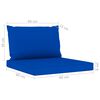 vidaXL 5-delige Loungeset met blauwe kussens