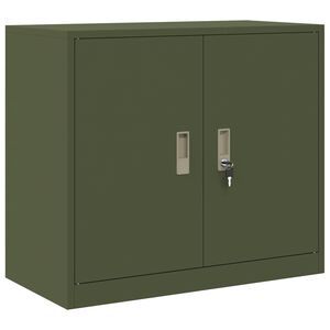 vidaXL Opbergkast Olijf Groen 80 x 40 x 70 cm Staal