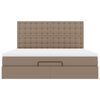 vidaXL Ottoman bed met matras en LED's 180x200cm kunstleer