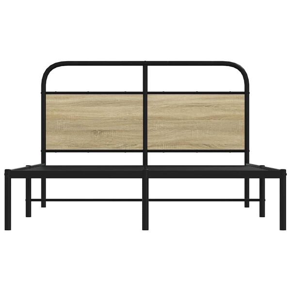 vidaXL Bedframe zonder matras bewerkt hout sonoma eikenkleur 140x190cm