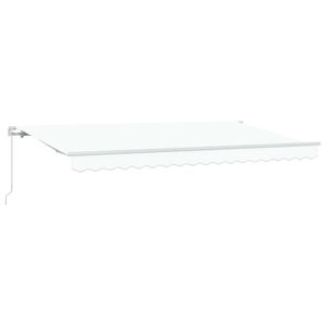 vidaXL Inklapbaar Zonnescherm Wit 400 x 200 cm Stof