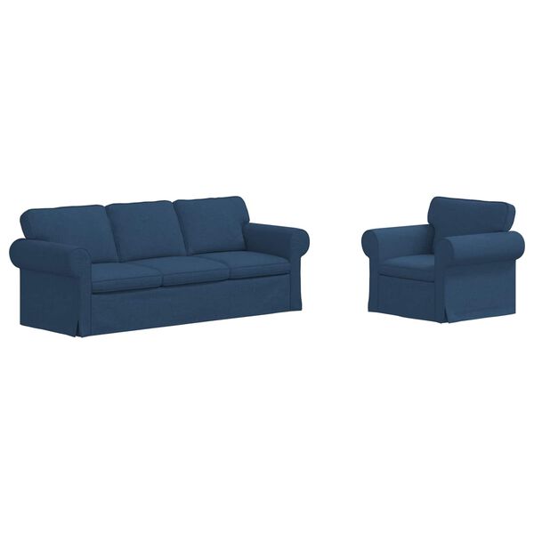 vidaXL Bank 2 pcs Blauw