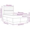 vidaXL Boxspringbed met matras Lichtgrijs 120 x 190 cm Stof