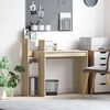 vidaXL Bureau met plank Sonoma Eiken 100 x 40 x 90 cm Bewerkt hout