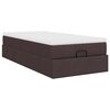 vidaXL Ottoman bed met matras 90x190cm stof donkerbruin