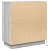 vidaXL LED Sideboard Grijs Sonoma 71 x 34,5 x 75 cm Bewerkt hout