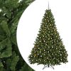 vidaXL Kunstkerstboom lichtgroen met kerstballen 270 cm 600 LED's