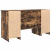 vidaXL Bureau met lade Gerookt eiken 140 x 49 x 76 cm Bewerkt hout