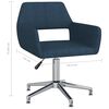 vidaXL Eetkamerstoelen 2 st draaibaar stof blauw