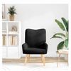 vidaXL Fauteuil Zwart 63 x 67 x 94 cm Sherpa Stof