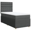 vidaXL Boxspring met matras stof donkergrijs 90x190 cm