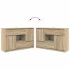 vidaXL Dressoir met lade Sonoma Eiken 100 x 30 x 65,6 Bewerkt hout