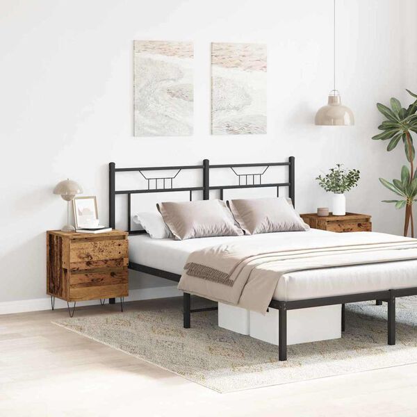 vidaXL Nachtkastje 2 pcs Oud hout 40 x 35 x 50 cm Bewerkt hout