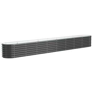 vidaXL Plantenbak 332x40x36 cm gegalvaniseerd staal antracietkleurig