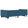 vidaXL Slaapbank met onderschuifbed en lades 100x200 cm fluweel blauw