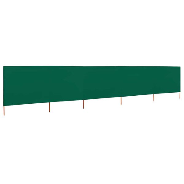 vidaXL Windscherm 5-panelen 600x80 cm stof groen