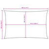 vidaXL Schaduwdoek rechthoekig 6x8 m oxford stof zwart