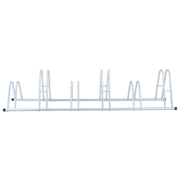 vidaXL Fietsenstandaard voor 6 fietsen vrijstaand gegalvaniseerd staal