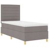 vidaXL Boxspringbed met matras met hoofdeinde Taupe 100 x 200 cm Stof