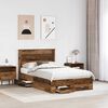 vidaXL Bedframe met lade met hoofdeinde met opslag Bewerkt hout