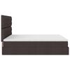 vidaXL Ottoman bed met matras en LED's 180x200cm stof donkerbruin