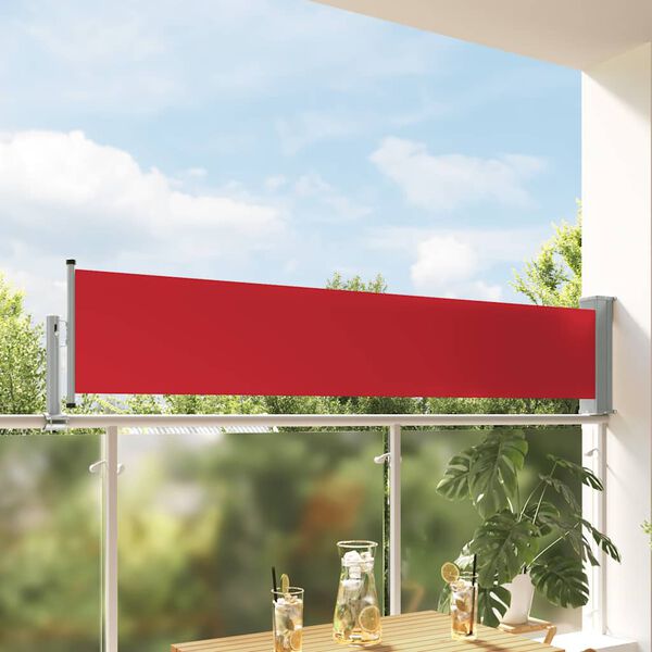 vidaXL Tuinscherm uittrekbaar 60x300 cm rood