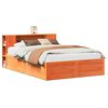 vidaXL Bed met matras massief grenenhout wasbruin 140x190 cm