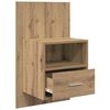 vidaXL Nachtkastje 2 pcs Artisan Eiken 50 x 32,5 x 80cm Bewerkt hout