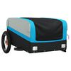 vidaXL Fietstrailer 30 kg ijzer zwart en blauw