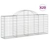 vidaXL Schanskorven 20 st gewelfd 200x30x80/100 cm ijzer