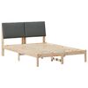 vidaXL Bedframe Bruin en donkergrijs 140 x 200 cm Massief grenenhout