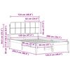 vidaXL Bedframe met Gevoerd Hoofdgedeelte Taupe 120 x 200 cm