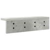 vidaXL Wandgemonteerde kapstok Beton Grijs 40 x 10,5 x 10,5 cm